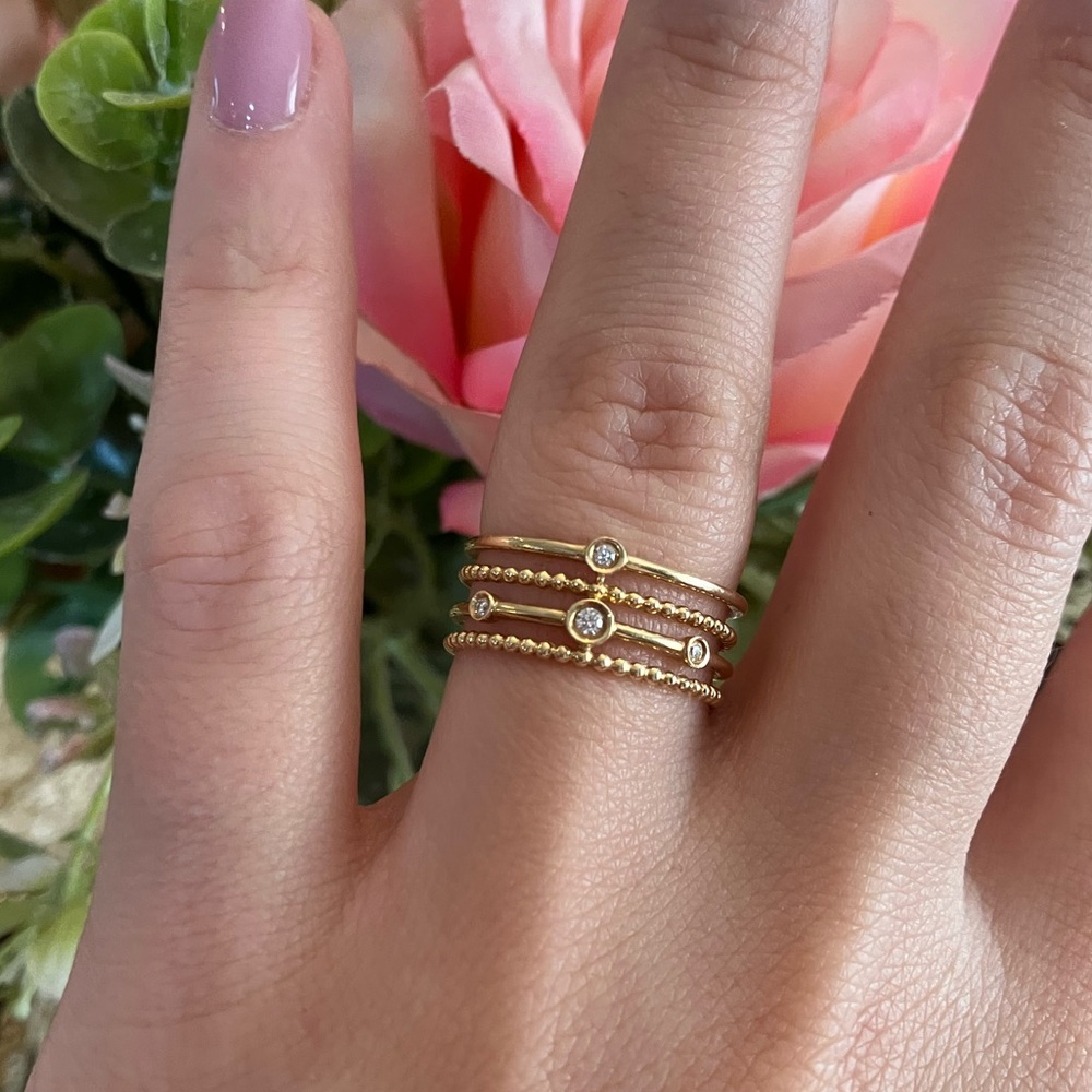 Diamond Multi Row Ring - Picture 1 of 4